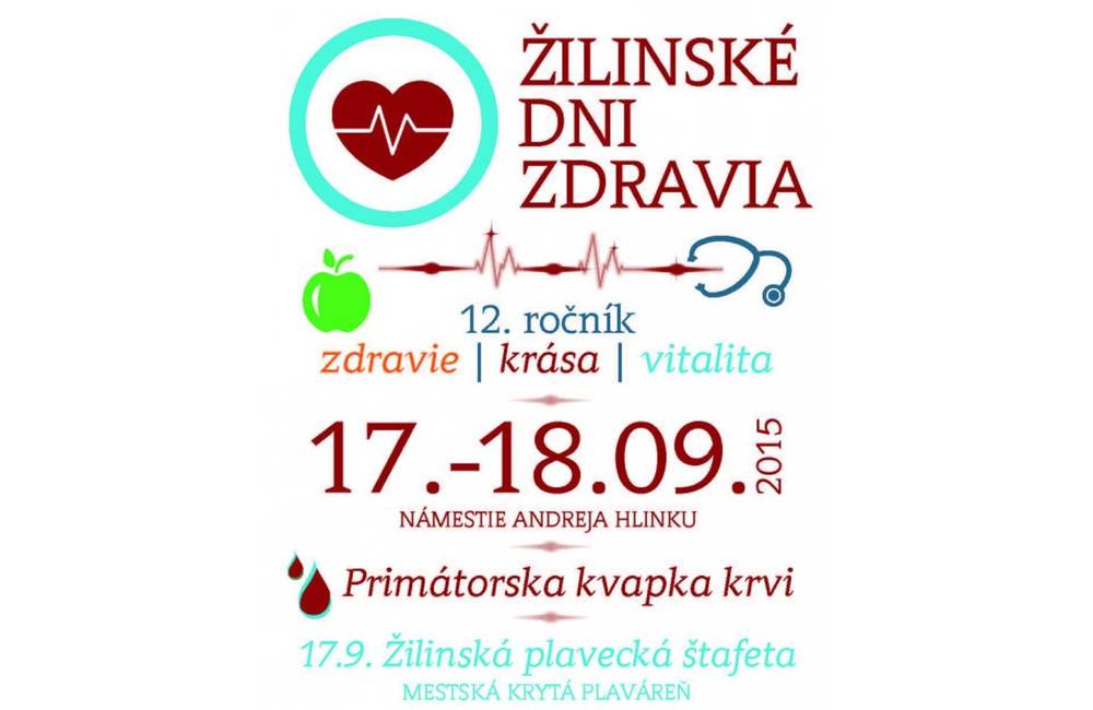 Foto: Žilinské dni zdravia a Primátorská kvapka krvi sa uskutočnia 17. - 18. septembra