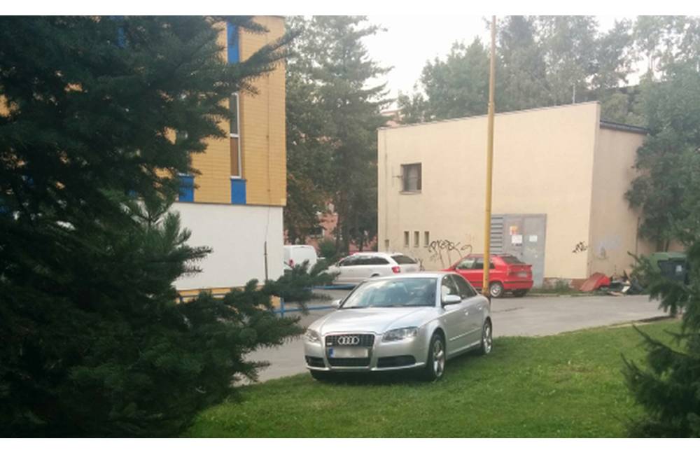 Foto: V Žiline sa stále parkuje na tráve, týka sa to aj návštev zo zahraničia