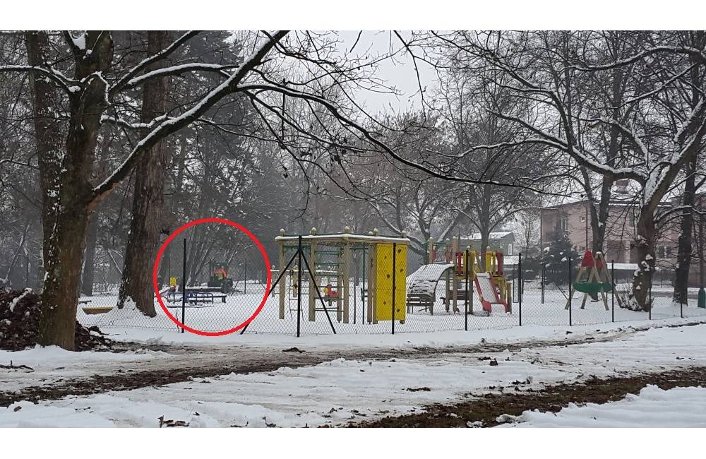 Foto: Hrabať lístie prikryté snehom v zime? Čitateľka nás upozornila na kuriózny systém údržby zelene