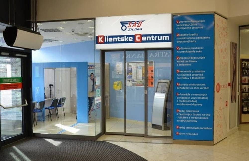 Foto: SAD Žilina poskytuje služby už v 5 klientskych centrách v Žiline, Martine a Čadci
