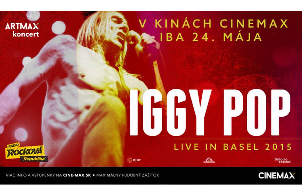 IGGY POP: LIVE IN BASEL 2015 sa bude premietať 24.mája v kine CINEMAX
