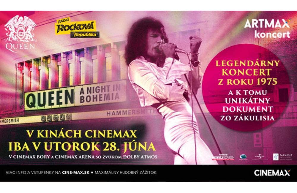 V kine CINEMAX Žilina čoskoro zaznie slávny hlas legendárneho Freddieho Mercuryho