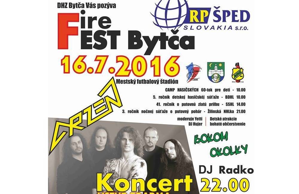 Foto: V Bytči sa bude konať Fire Fest 2016 na ktorom vystúpi aj skupina Arzén