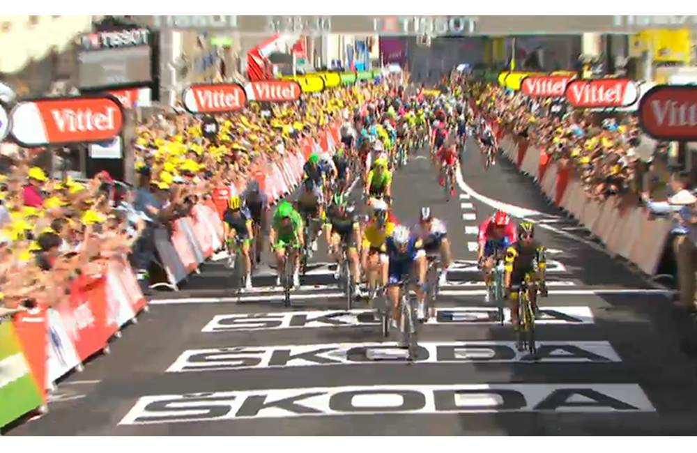 Foto: V dnešnej 4. etape TdF skončil Sagan tretí, žltý dres si však stále udržal