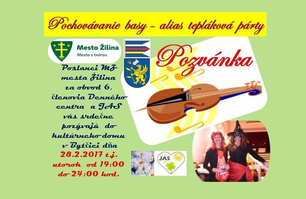 Foto: Pochovávanie basy a tepláková párty v Bytčici sa bude konať 28. februára