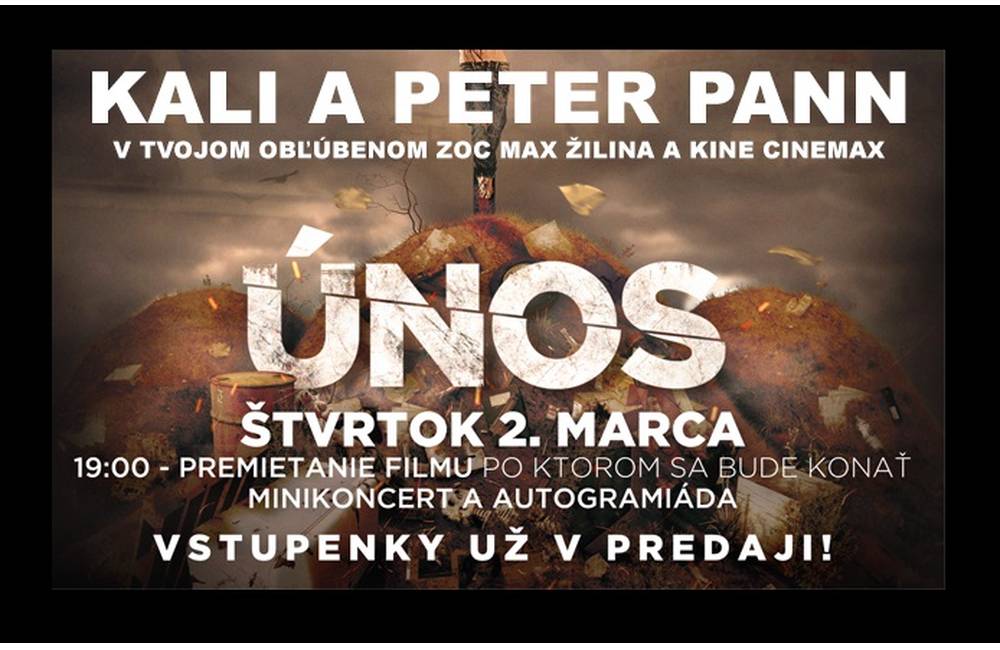 Foto: Súťaž o 2x 2 lístky: Premiéra filmu ÚNOS za účasti rapera Kaliho a Petra Panna v CINEMAX Žilina
