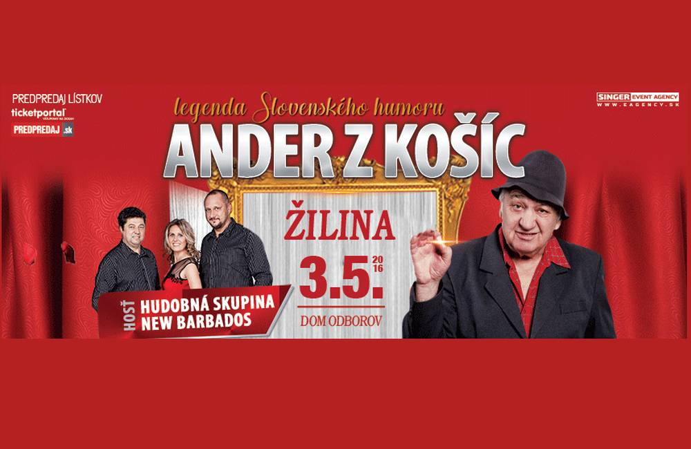Foto: Súťaž o lístky: Ander z Košíc sa predstaví na galakoncerte v Žiline
