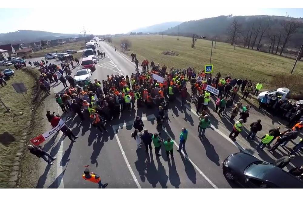 Foto: Tretí protest sa bude na Kysuciach konať 4. apríla, NDS prisľúbila skoršiu výstavbu diaľnice