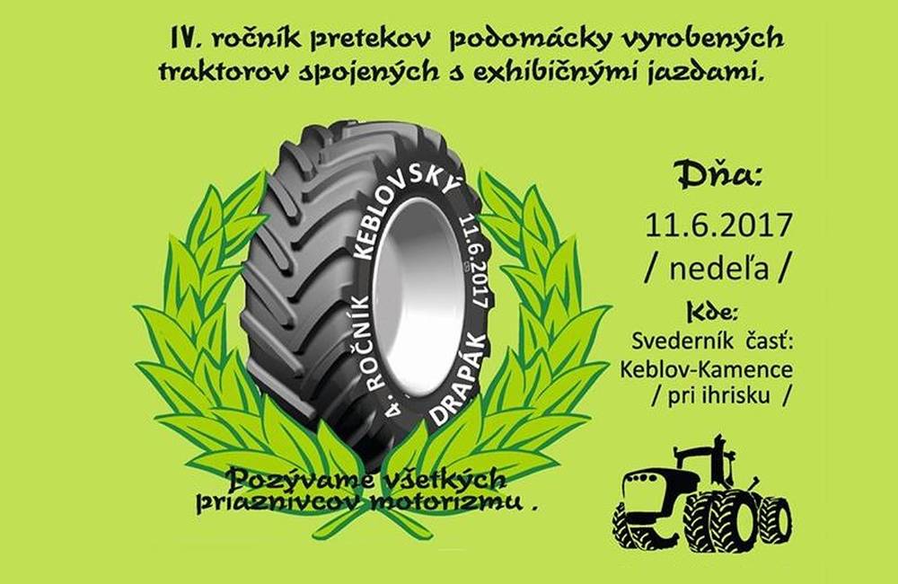 Foto: Keblovský drapák 2017 - súťaž podomácky vyrobených traktorov v obci Svederník