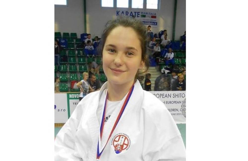 Foto: Sarah Hrnková z Karate Klubu AC UNIZA Žilina sa prebojovala do štvrťfinále svetového pohára v karate