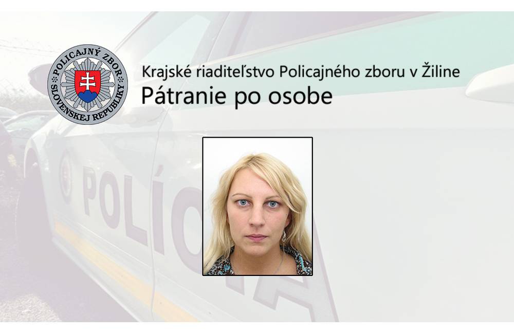 Žilinská polícia pátra po 36-ročnej žene a jej osobnom aute, od 5. novembra je nezvestná
