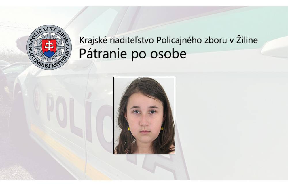 14-ročná Dana Rechtoríková je od stredy nezvestná, polícia vyhlasuje pátranie