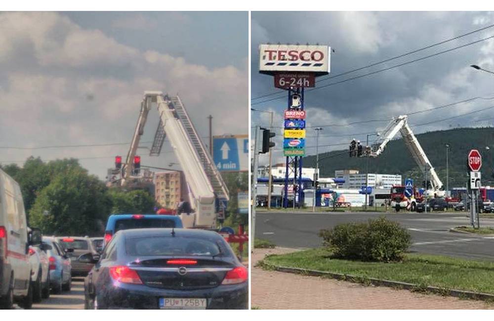 Semafory na Košickej otočil pravdepodobne vietor, napraviť ich museli hasiči