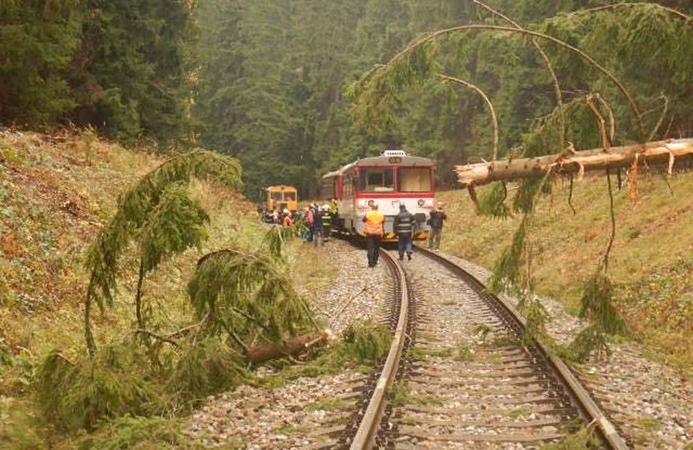 V okrese Turčianske Teplice narazil vlak do spadnutého stromu, 5 ľudí je zranených