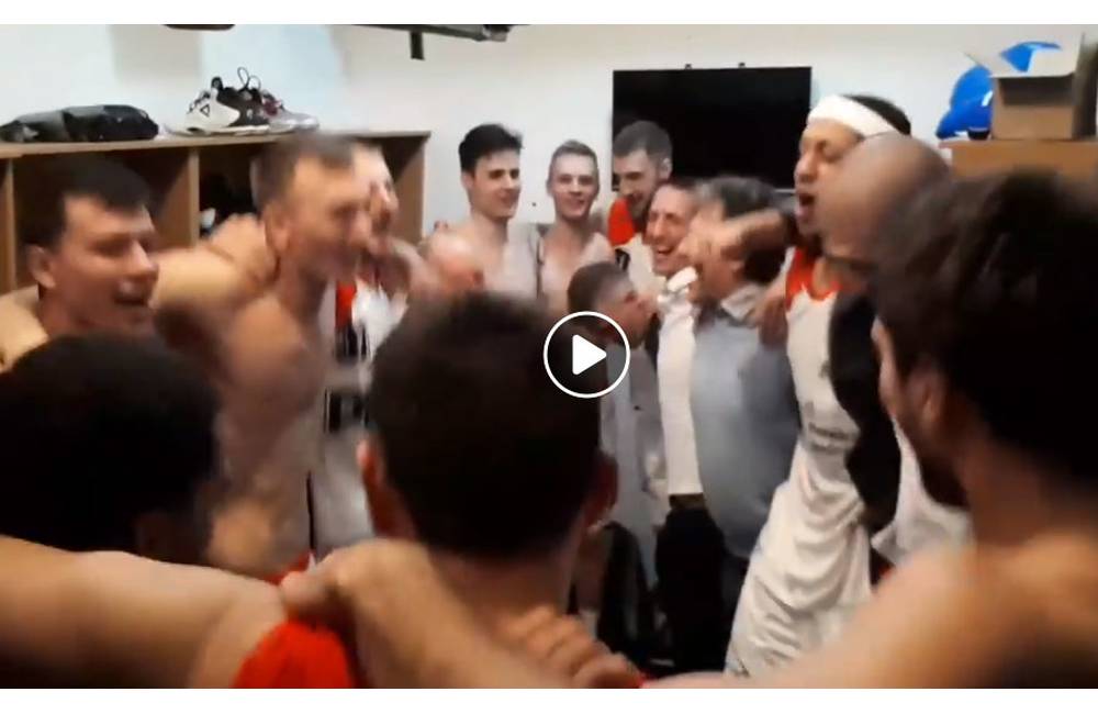 VIDEO: Radosť basketbalistov PP TV RAJ Žilina po víťazstve nad úradujúcim majstrom