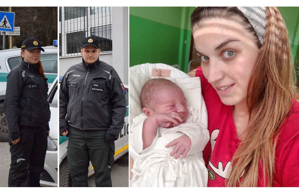 Mladý pár potreboval urgentný prevoz do pôrodnice počas dopravnej špičky, zabezpečili ho policajti