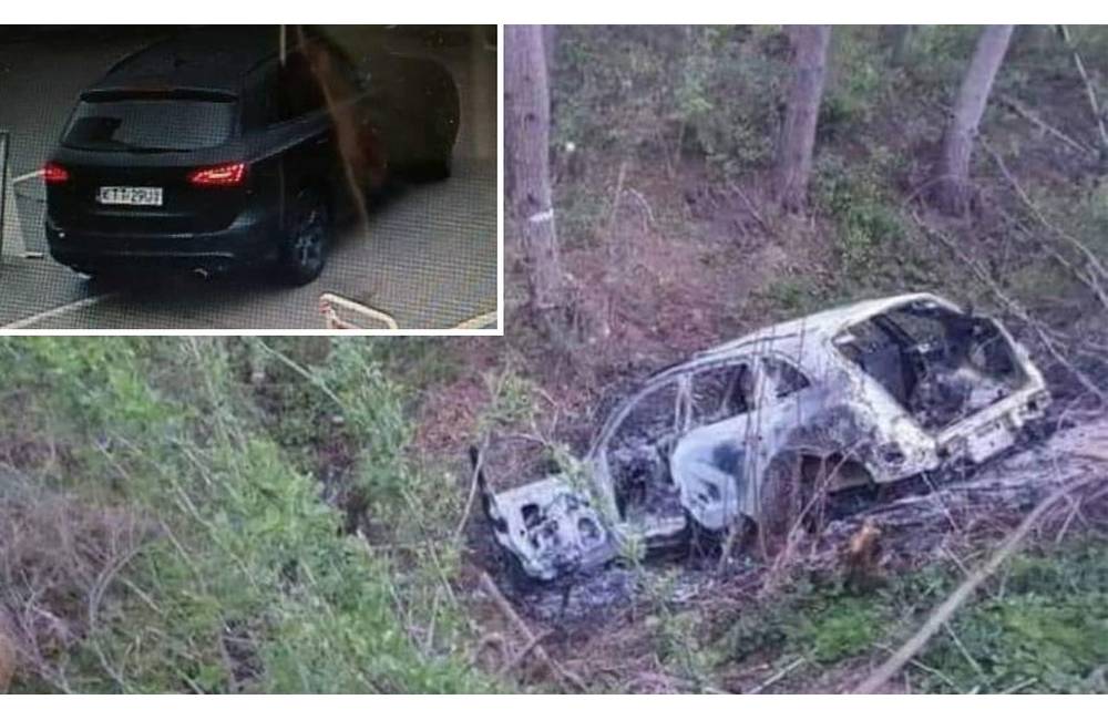 Čierne Audi, po ktorom pátrala polícia v súvislosti s lúpežou v klenotníctve na Orave, našli zhorené