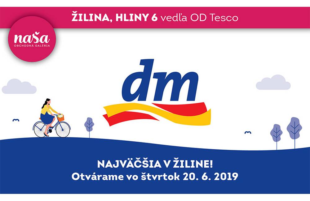DM Drogerie markt na Hlinách 6 otvorí pobočku už vo štvrtok 20. júna