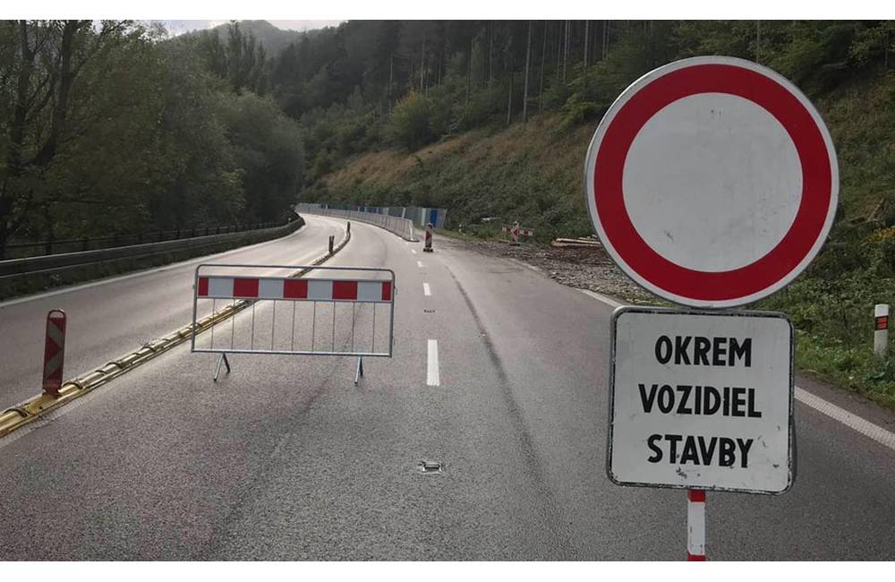 Cesta medzi Žilinou a Martinom bude počas víkendu 5. - 6. októbra bez obmedzení, uzávierku zrušili
