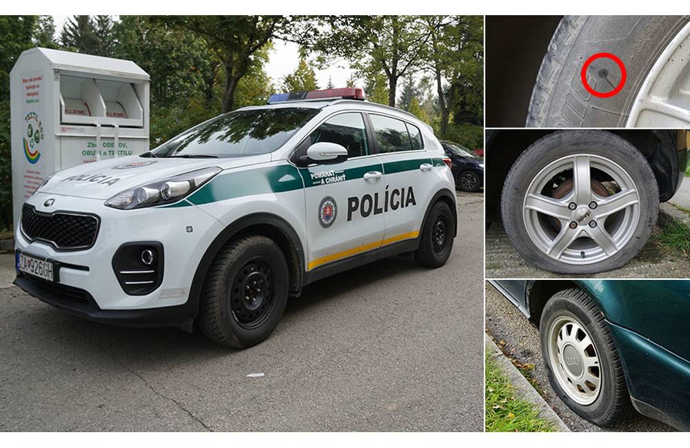 FOTO: Na ulici Osiková opäť vyčíňal neznámy páchateľ, pneumatiky prepichol ďalším desiatim autám