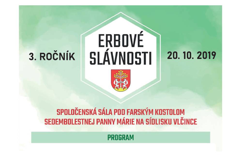 3. ročník Erbových slávností na Vlčincoch v Žiline už 20. októbra 2019 o 14:00 hod.