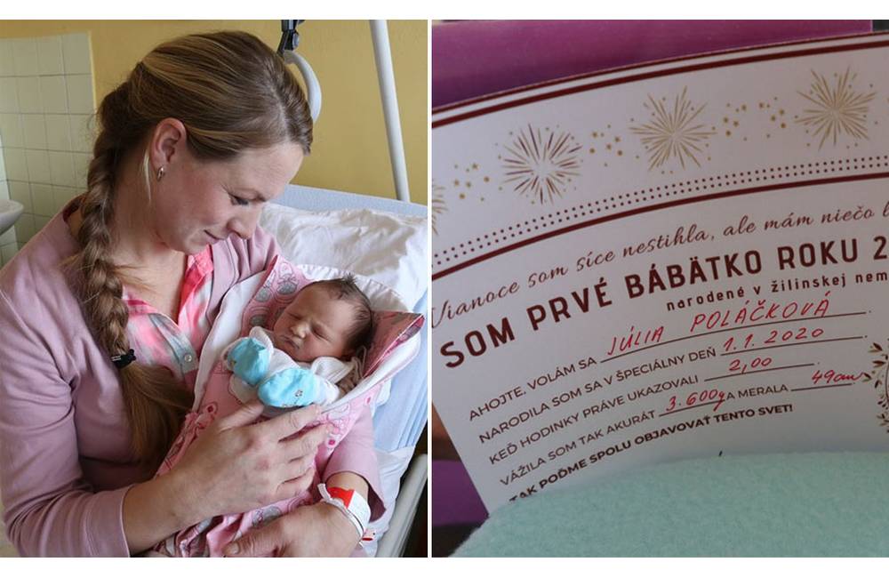 Mamičke s prvým tohtoročným bábätkom zablahoželali generálny aj medicínsky riaditeľ nemocnice