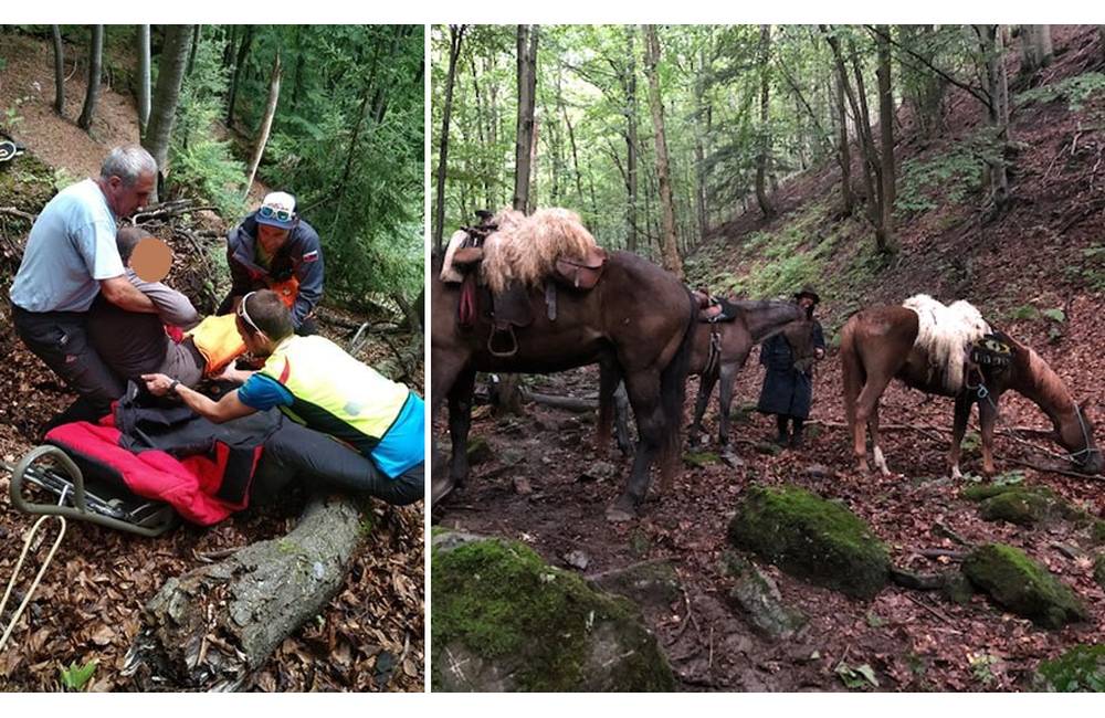 Horskí záchranári pomáhali jazdcom na koňoch v Malej Fatre, aj zranenému mužovi na Slnečných skalách