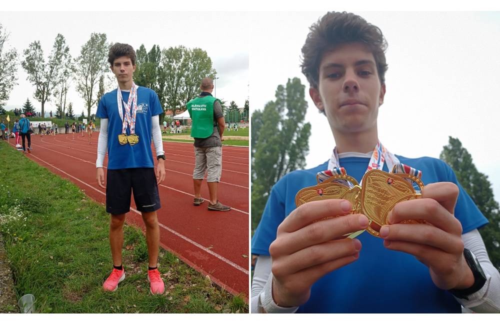 Foto: Žilinský atlét Ondrej Malek na majstrovstvách SR dorastu dvakrát zlatý