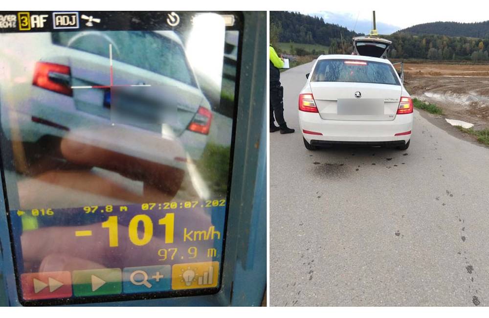 Foto: Nezodpovedný vodič osobného auta išiel cez Považský Chlmec rýchlosťou viac než 100 km/h