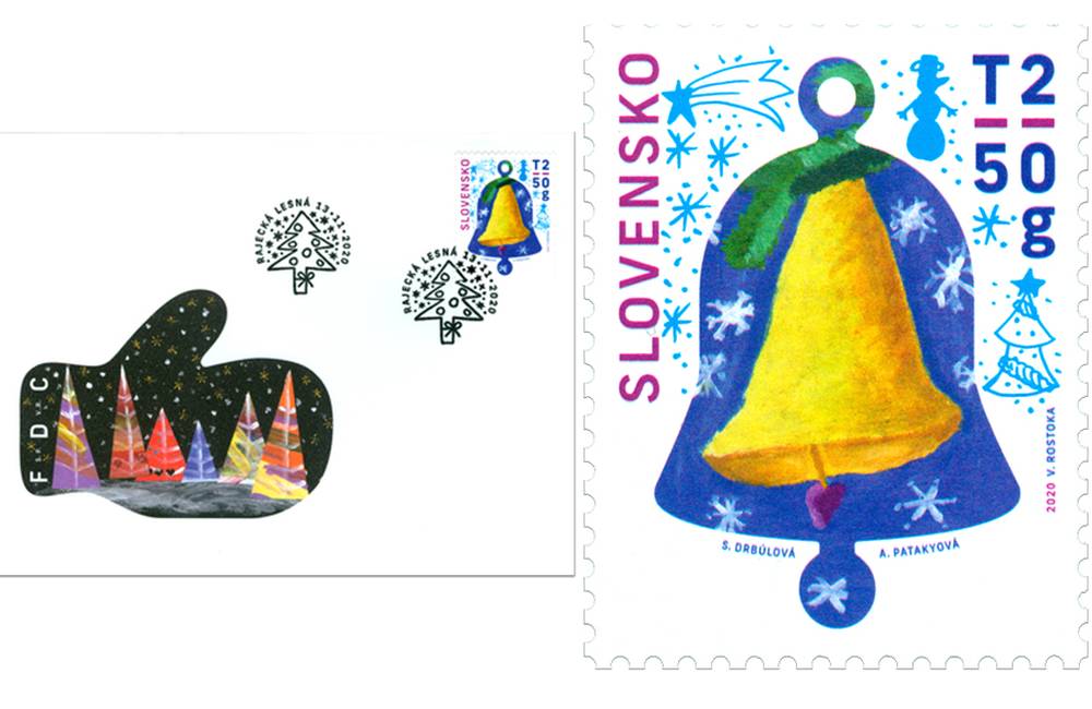 Hlavným motív známky Vianočná pošta 2020 je kresba zvonu od Soničky zo Žiliny