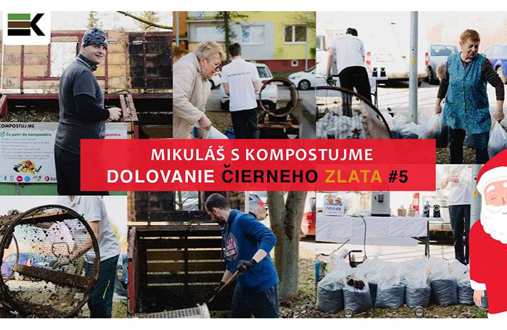 Mikuláš v Žiline s čiernym zlatom: Komunitný kompostér na Bajzovej vyprázdnia a kompost rozdajú
