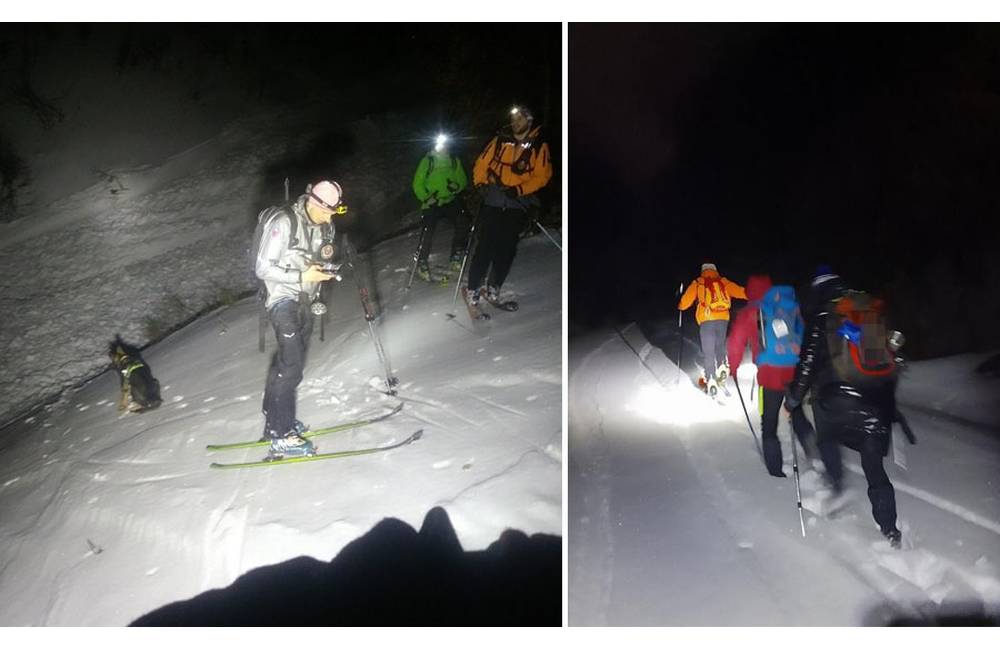 Horskí záchranári hľadali v Malej Fatre stratených turistov, hlboký sneh a tma im nedovolili pokračovať