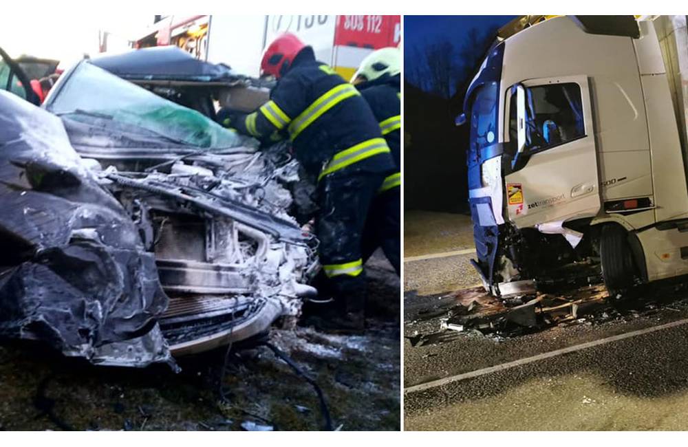 AKTUÁLNE: V Žilinskom kraji došlo k ďalšej tragickej nehode, zrážku s kamiónom neprežil vodič auta