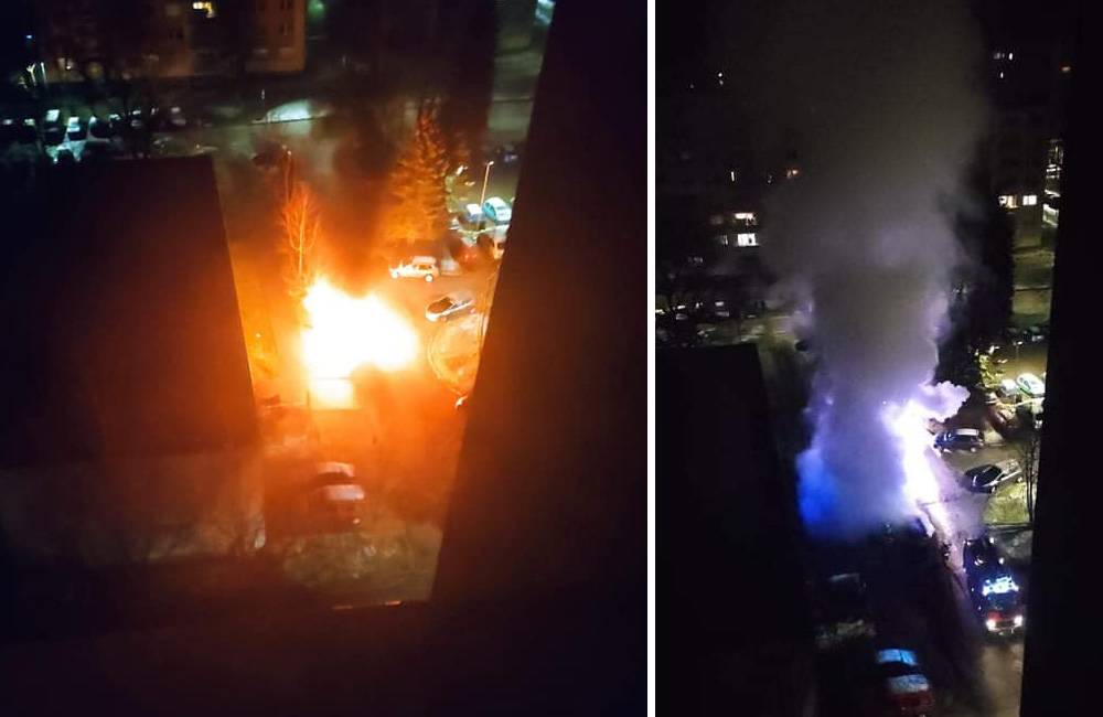 AKTUÁLNE: Na sídlisku Vlčince horí osobné auto, pri požiari už zasahujú žilinskí hasiči