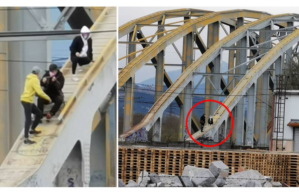Žilinská polícia pátra po totožnosti tínedžerov, ktorí vyliezli na železničný most ponad rieku Váh