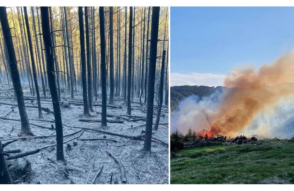 FOTO: V Žilinskom kraji došlo k ďalšiemu rozsiahlemu požiaru lesa, zasahovalo viac než 30 hasičov