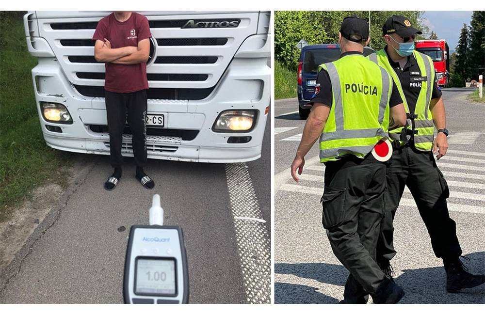 Policajti chytili v uplynulom týždni až 77 opitých vodičov, srbský kamionista nafúkal 2 promile