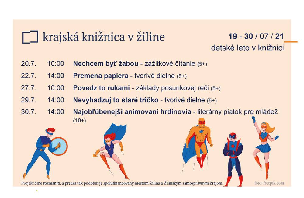 Literárny piatok v Krajskej knižnici v Žiline: Najobľúbenejší animovaní hrdinovia