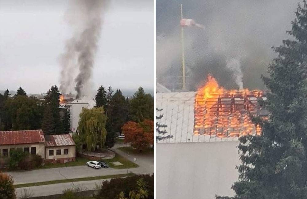 AKTUÁLNE: V Ústrednej vojenskej nemocnici v Ružomberku došlo k požiaru, zasahujú hasiči zo štyroch miest