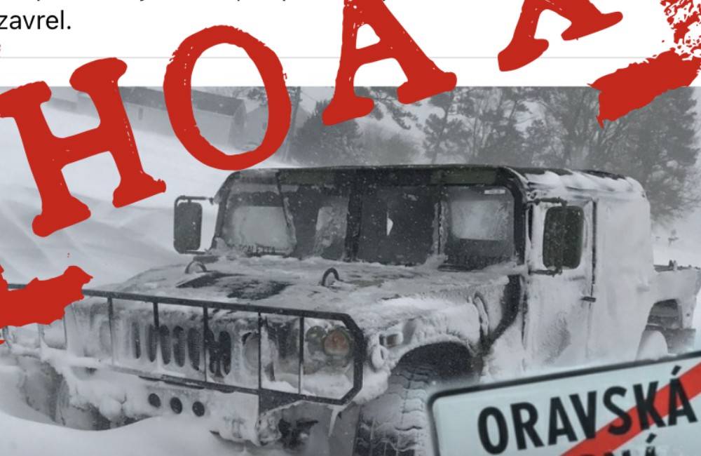 Internetom sa šíri ďalší HOAX, že na Orave mal v snehu uviaznuť konvoj amerických vojsk