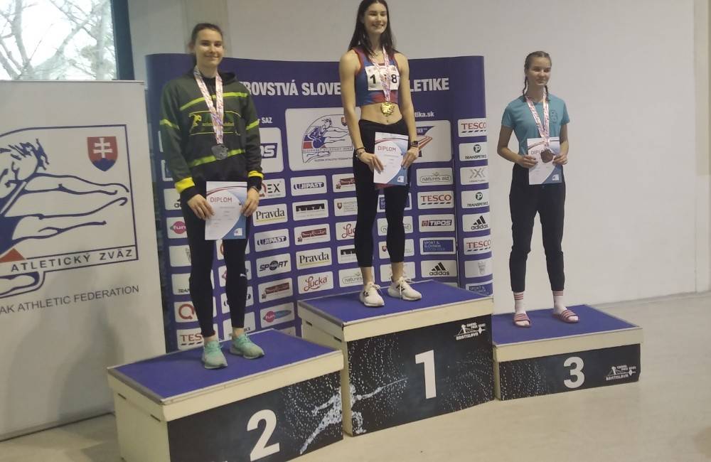 Mladí žilinskí atléti získali na Halových Majstrovstvách Slovenska dve strieborné a jednu bronzovú medailu