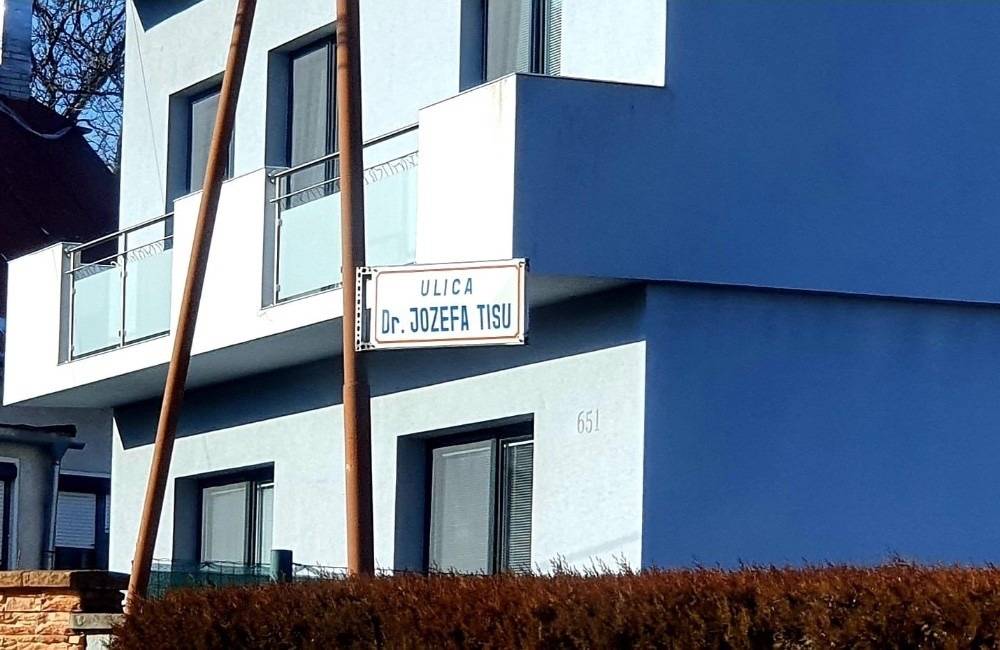 Foto: Generálna prokuratúra navrhuje zmenu názvu ulice Dr. Jozefa Tisu vo Varíne, keďže je v rozpore so zákonom
