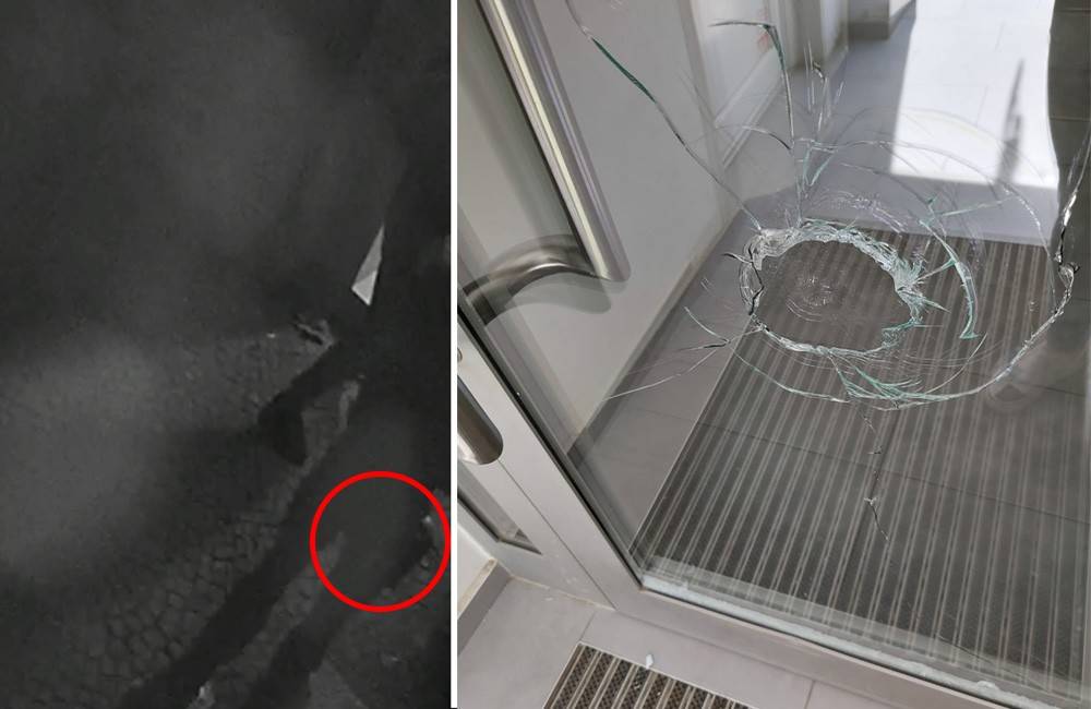 VIDEO: V centre Žiliny rozbili neznámi páchatelia vchodové dvere, jeden z nich bol pravdepodobne ozbrojený