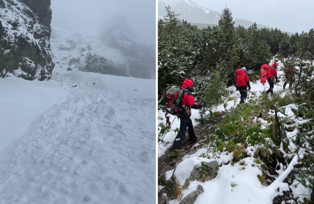 Dvaja turisti spadli vo Vysokých Tatrách za hustého sneženia, záchranári ich našli po hodine bez známok života