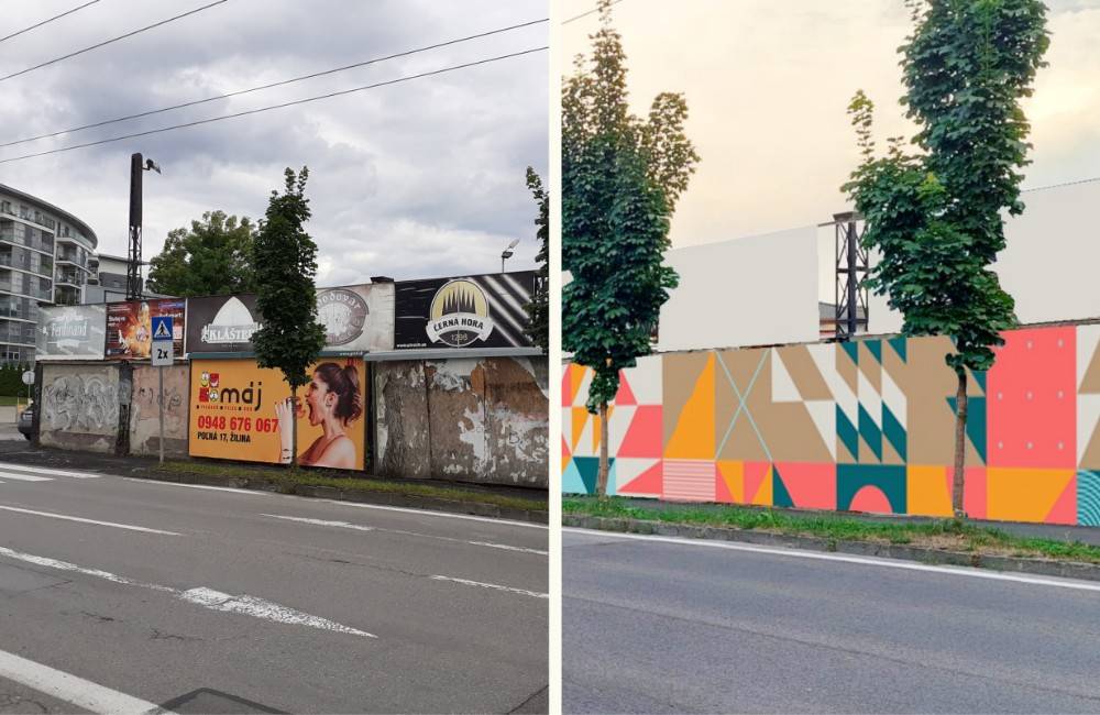 Stena na Bôriku zaplavená starými reklamami sa v blízkej dobe premení na 65-metrovú streetartovú maľbu