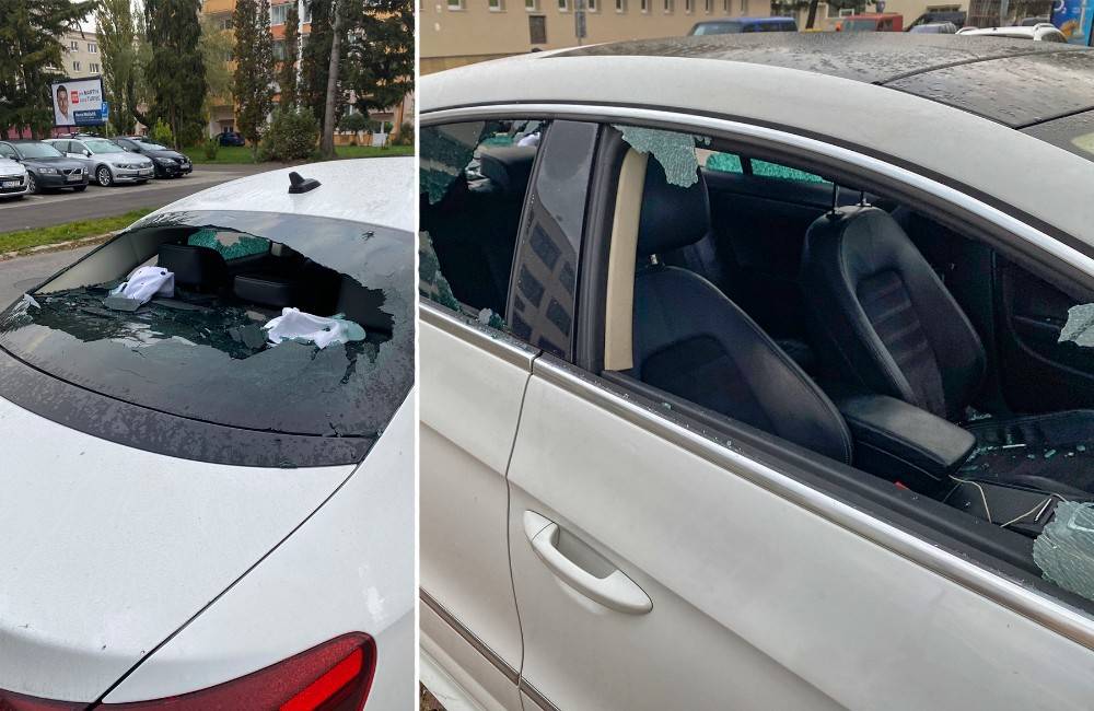 Na osobnom aute boli v noci rozbité všetky sklá, majiteľ ponúka 5-tisíc eur za usvedčenie páchateľa