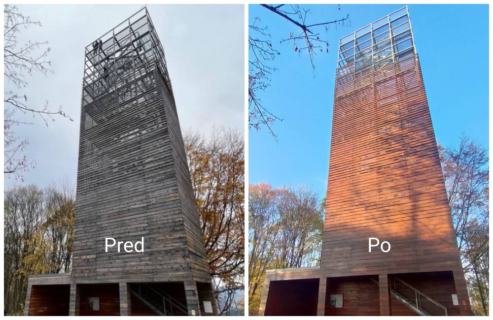 Vyhliadková veža na Dubni je po obnove náteru drevených častí pre návštevníkov opäť sprístupnená