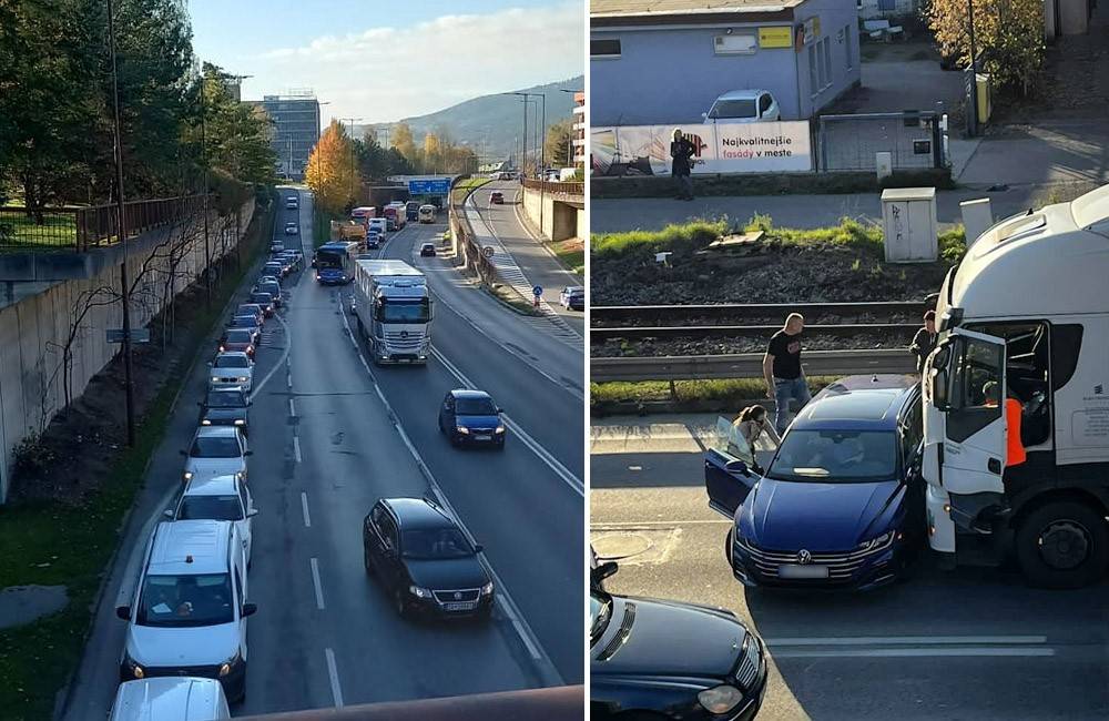 Foto: Doprava kolabuje v Žiline aj vo štvrtok, premávku obmedzujú ďalšie dopravné nehody