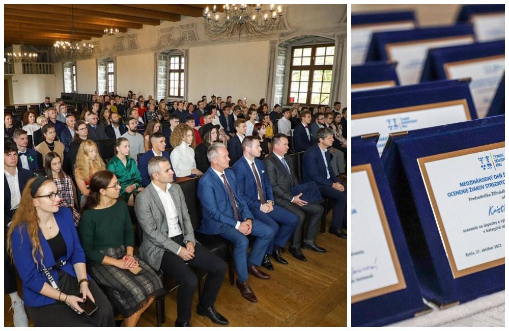 Viac ako 40 študentov stredných škôl Žilinského kraja si prevzalo ocenenie v Sobášnom paláci v Bytči