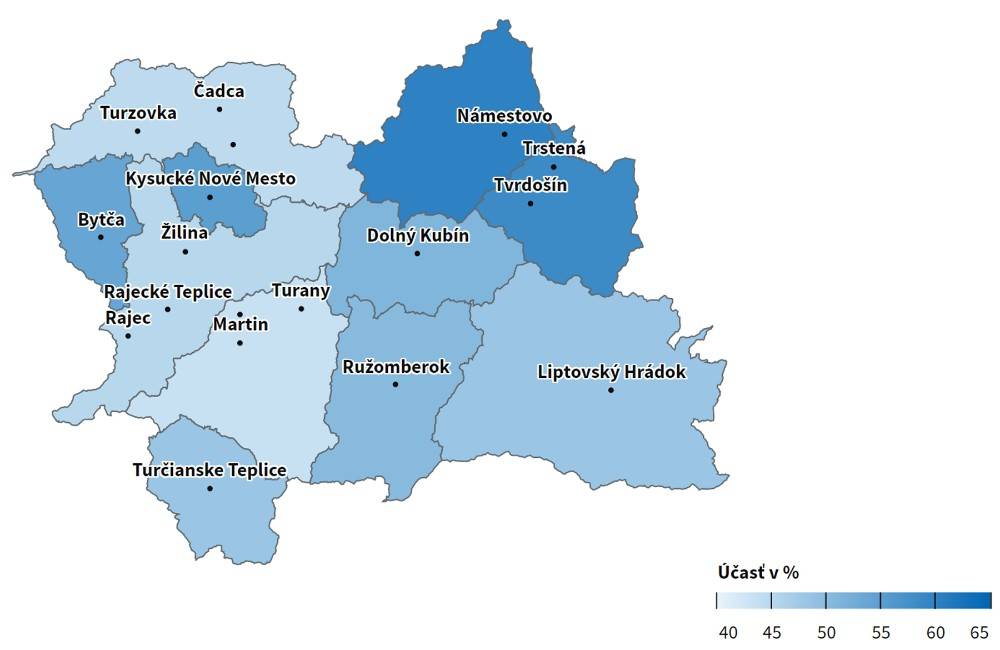 Foto: Žilina je jedným z miest s najnižšou volebnou účasťou v kraji, rozdiely medzi obcami sú až 75 %